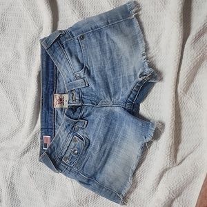 True Religion Keira Low Rise Jean Shorts